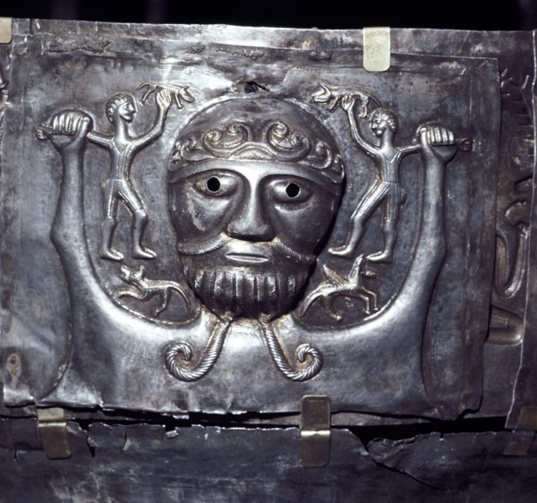 Gundestrup Cauldron, Celtic God holding two men, Danish, c100 BC. Artist: Unknown