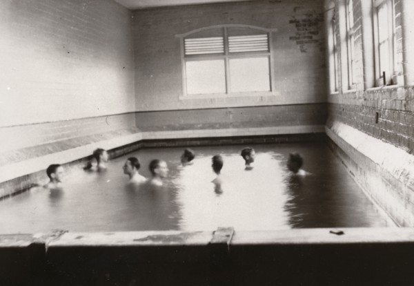 Boys in plunge bath, 1908. Artist: Unknown