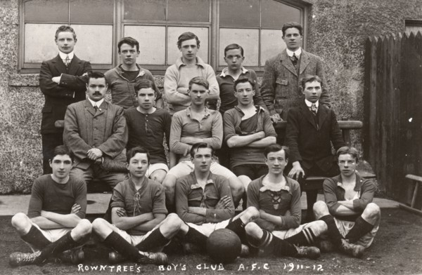 Group photo of Rowntree's Boys Club AFC, 1912. Artist: Unknown