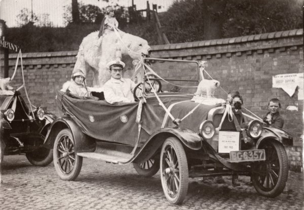 A car advertising Fox's Glacier Mints at a gala, 1926. Artist: Unknown