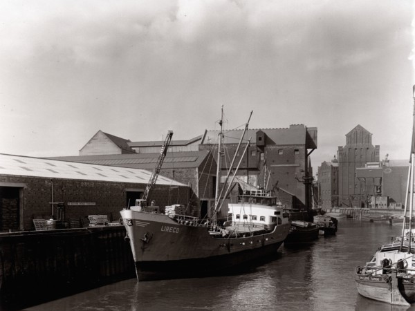 A Dutch coaster at Hull docks, Yorkshire, 1966. Artist: Unknown