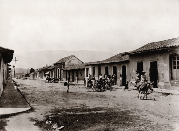 A street scene in a Venezuelan village, 1897. Artist: Unknown
