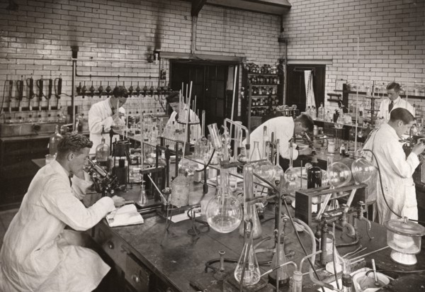 Analytical laboratory, Rowntree factory, York, Yorkshire, 1926. Artist: Unknown