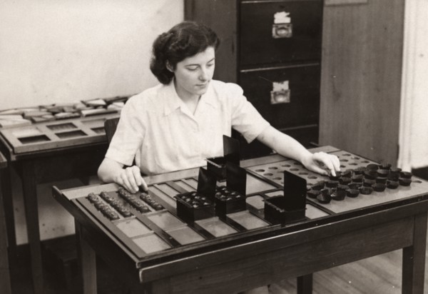 Aptitude test, Rowntree factory, York, Yorkshire,1948. Artist: Unknown
