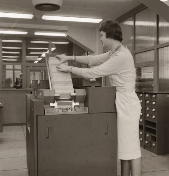 The first computers used at the Rowntree factory, York, Yorkshire, 1962. Artist: Unknown