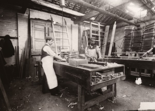 Joiners's shop, Rowntree Cocoa Works, York, Yorkshire, 1902. Artist: Unknown