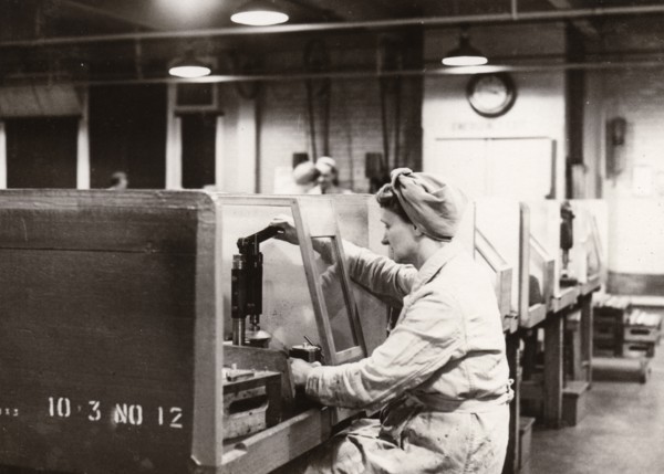 Munitions work, County Industries, York, Yorkshire, 1943. Artist: Unknown