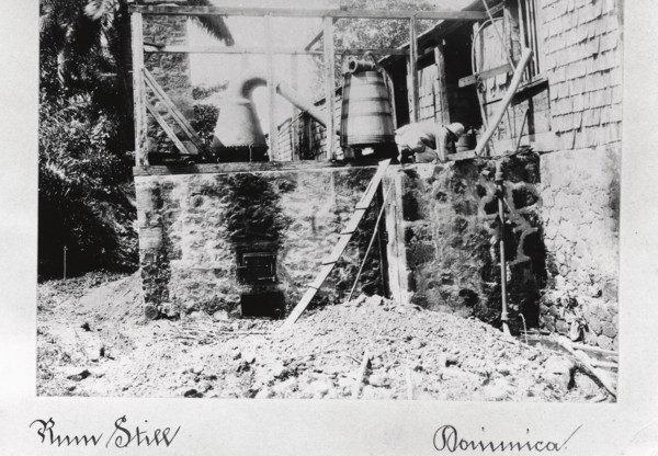 A rum still, Dominica, 1897. Artist: Unknown
