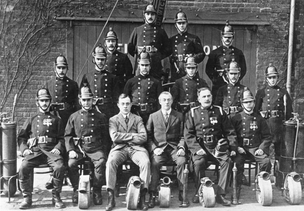 The Mackintosh works fire brigade, Mackintosh factory, Halifax, West Yorkshire, 1911. Artist: Unknown