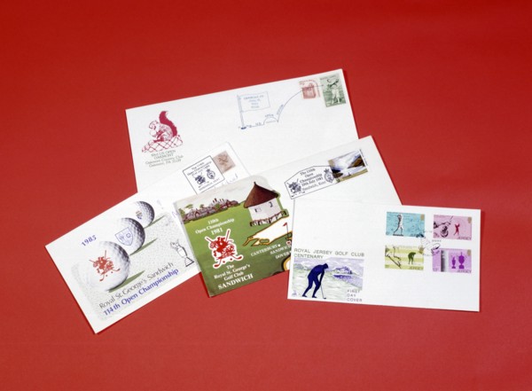 First day covers for golf tournaments, 1980s. Artist: Unknown
