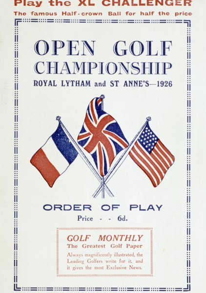 Programme for the Open Golf Championship, 1926. Artist: Unknown