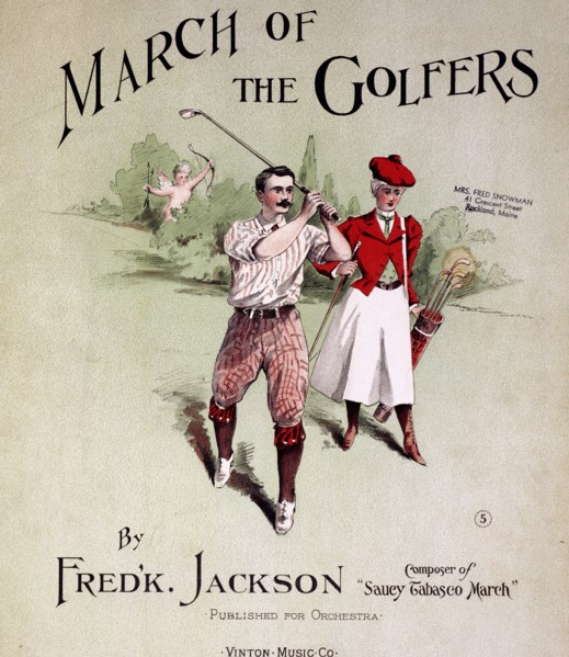 Sheet music cover, March Of The Golfers, 1903. Artist: Unknown