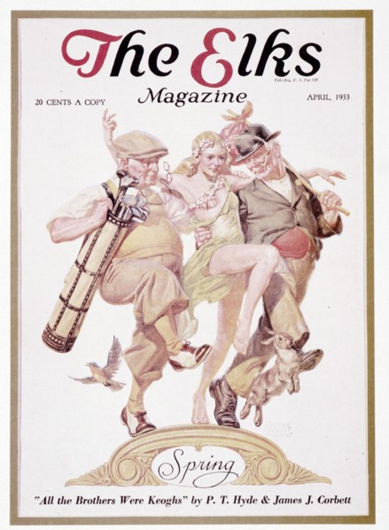 Cover of The Elks Magazine, April 1933. Artist: Unknown