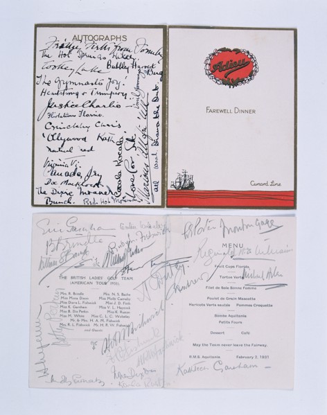 British Ladies Golf Team autographs, 1931. Artist: Unknown