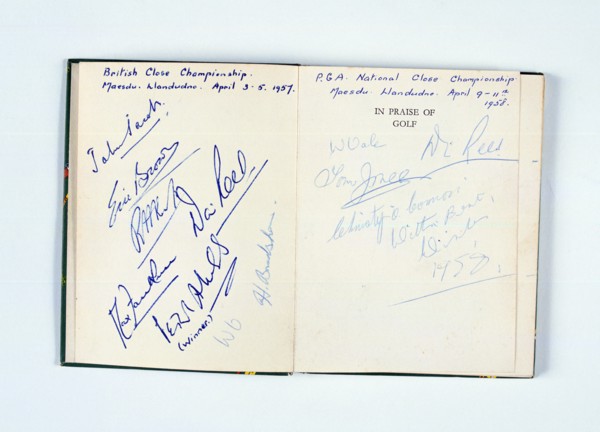 Autographs of golfers, In Praise Of Golf, 1958. Artist: Unknown