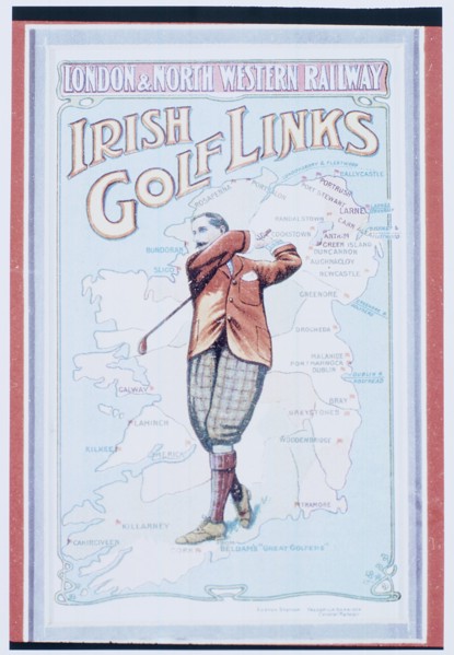 Postcard advertising golfing trips to Ireland, c1910. Artist: Unknown