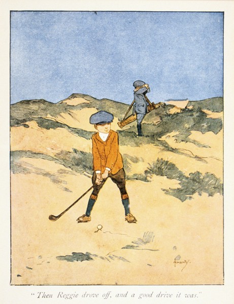 Postcard with golfing theme, c1910. Artist: Unknown