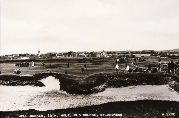 'Hell Bunker, 14th hole, Old Course, St Andrews', c1910. Artist: Unknown