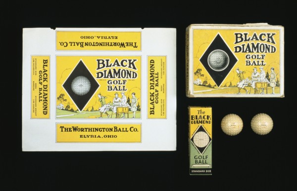 'Black Diamond' golf balls, American, c1920s. Artist: Unknown