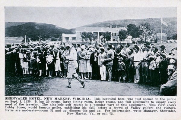 Bobby Jones playing golf at the Shenvalee Hotel, Virginia, USA, 1930. Artist: Unknown