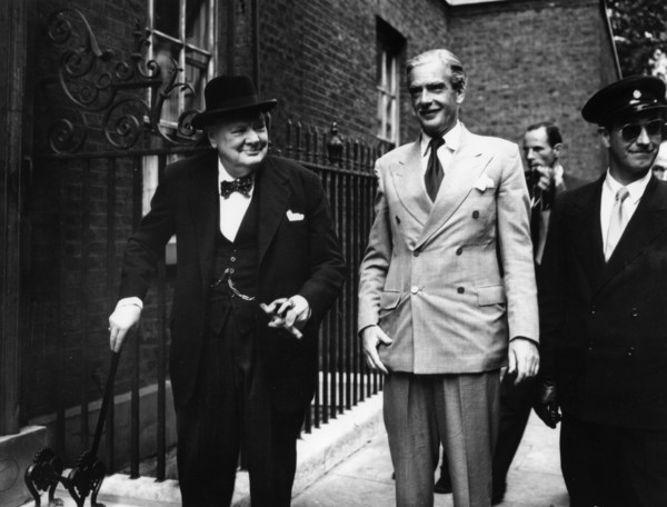 Sir Winston Churchill (1874-1965) and Anthony Eden (1897-1977), c1955. Artist: Unknown