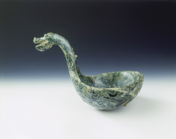 Green lead glazed ladle with dragon's head handle, Eastern Han dynasty, China, 1st-2nd century. Artist: Unknown