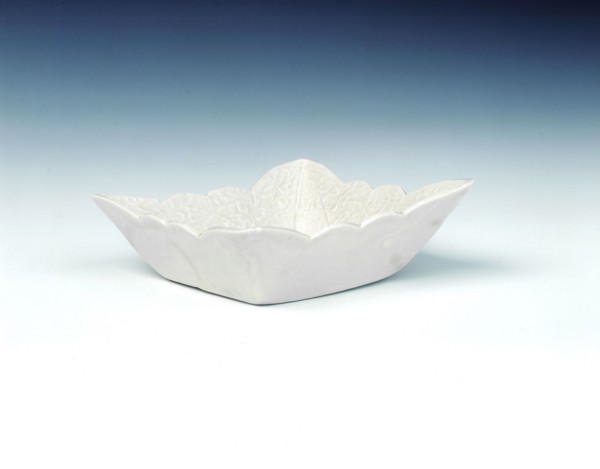 Ding type scalloped-edged square saucer, Liao dynasty, China, mid 11th century. Artist: Unknown