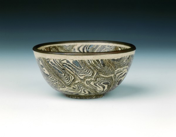 Black and white marbleware bowl, Northern Song dynasty, China, 11th century. Artist: Unknown