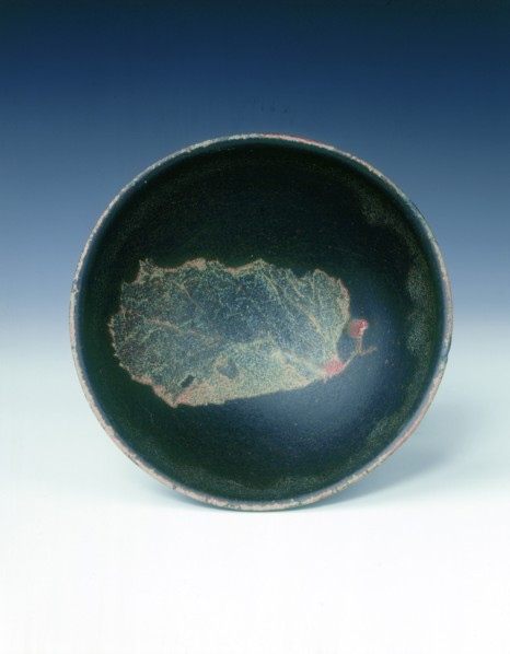 Jizhou stoneware bowl with skeleton leaf design, Southern Song dynasty, China, 12th century. Artist: Unknown