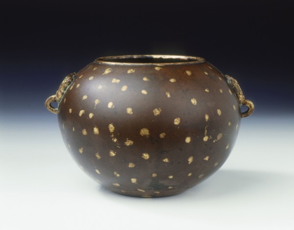 Bronze censer with gold encrustations, Chongzhen period, Ming dynasty, China, 1628-1644. Artist: Unknown