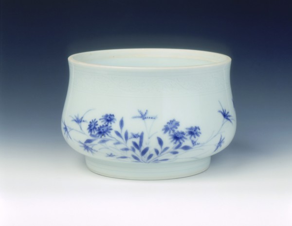 Blue and white censer, Transitional period, China, c1640. Artist: Unknown