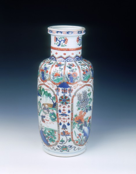 Chinese Imari rouleau vase, mid Kangxi period, Qing dynasty, China, 1683-1700. Artist: Unknown
