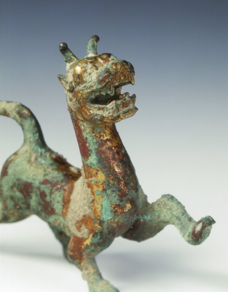 Gilt bronze striding chimera, late Eastern Han-early Six Dynasties period, China, 3rd century. Artist: Unknown