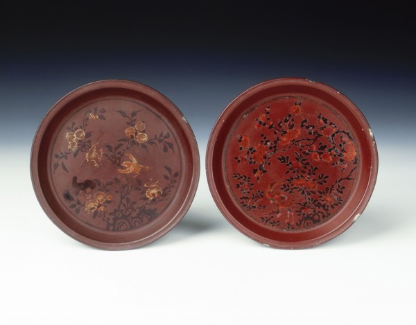 Pair of painted lacquer dishes, Ming dynasty, China, late 16th -early 17th century. Artist: Unknown