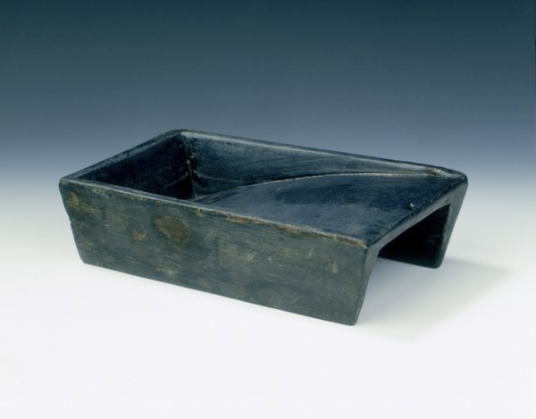 Inkstone in the shape of a rice sieve, China, Song dynasty. Artist: Unknown