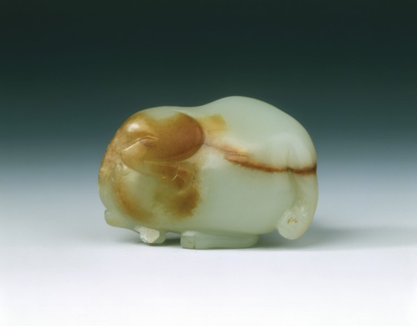 Jade recumbent male buffalo, Southern Song dynasty, China, 1127-1279. Artist: Unknown