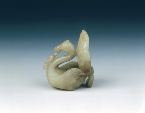 Jade peacock headdress finial, High Tang period, China, 684-756. Artist: Unknown