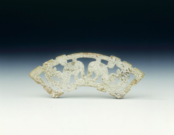 Jade reticulated huang dragon pendant, Warring States period, China, 475-221 BC. Artist: Unknown