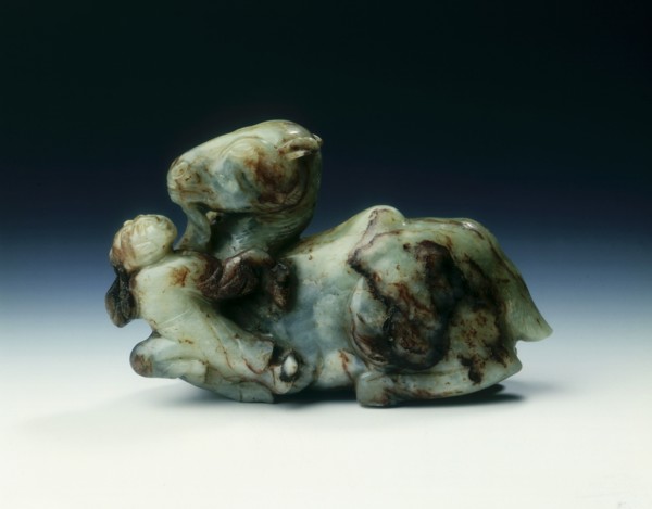 Jade Bactrian camel with handler, Yuan dynasty, China, 1279-1368. Artist: Unknown