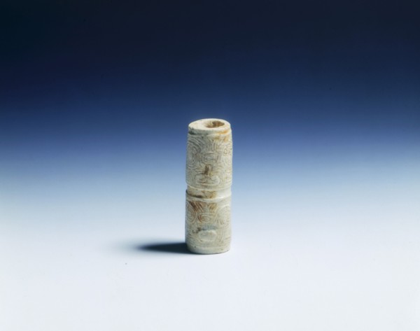 Jade bead with taotie masks, neolithic, Liangzhu culture, China, c3400-2250 BC. Artist: Unknown