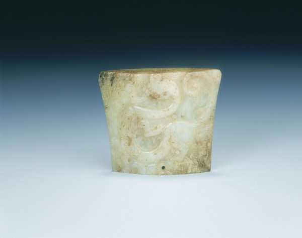 Jade sword scabbard chape, Western Han dynasty, China, 206 BC-8 AD. Artist: Unknown