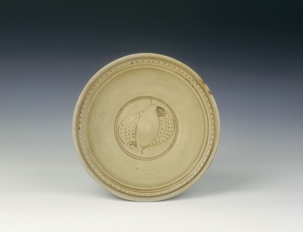 Sankampaeng stoneware dish with double fish decoration, Northern Thailand, 14th-15th century. Artist: Unknown