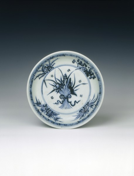 Blue and white lotus bouquet dish, Ming dynasty, Zhengtong period, China, 1436-1449. Artist: Unknown