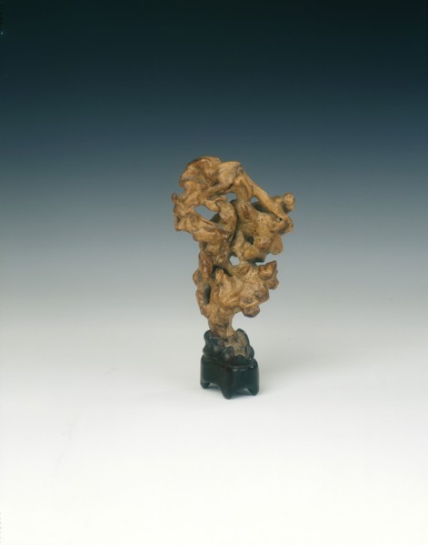 Natural wood sculpture imitating a scholar's rock, Qing dynasty, China, 19th century. Artist: Unknown