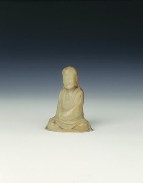 Soapstone luohan and stand, early Qing dynasty, China, 17th century. Artist: Unknown