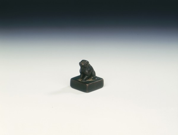 Bronze seal with hare-like finial, China, Ming dynasty (1368-1644) or earlier. Artist: Unknown