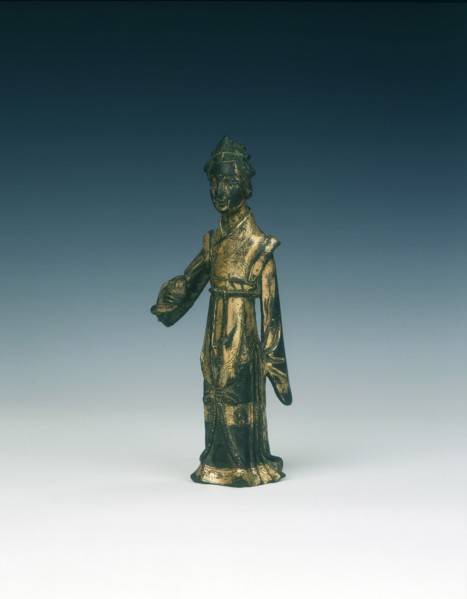 Gilt bronze figure of a woman, Jin or Yuan dynasty, China, 13th century. Artist: Unknown