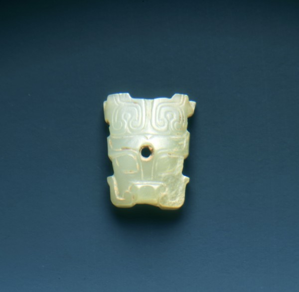 Jade taotie mask applique, Western Zhou dynasty, China, c1100-771 BC. Artist: Unknown