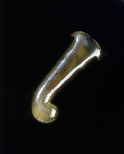 Agate hilt from a khanjar (dagger), Indian, 19th century. Artist: Unknown