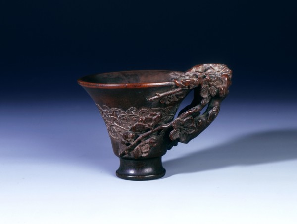 Footed rhino horn cup, Qing dynasty, China, 18th century. Artist: Unknown